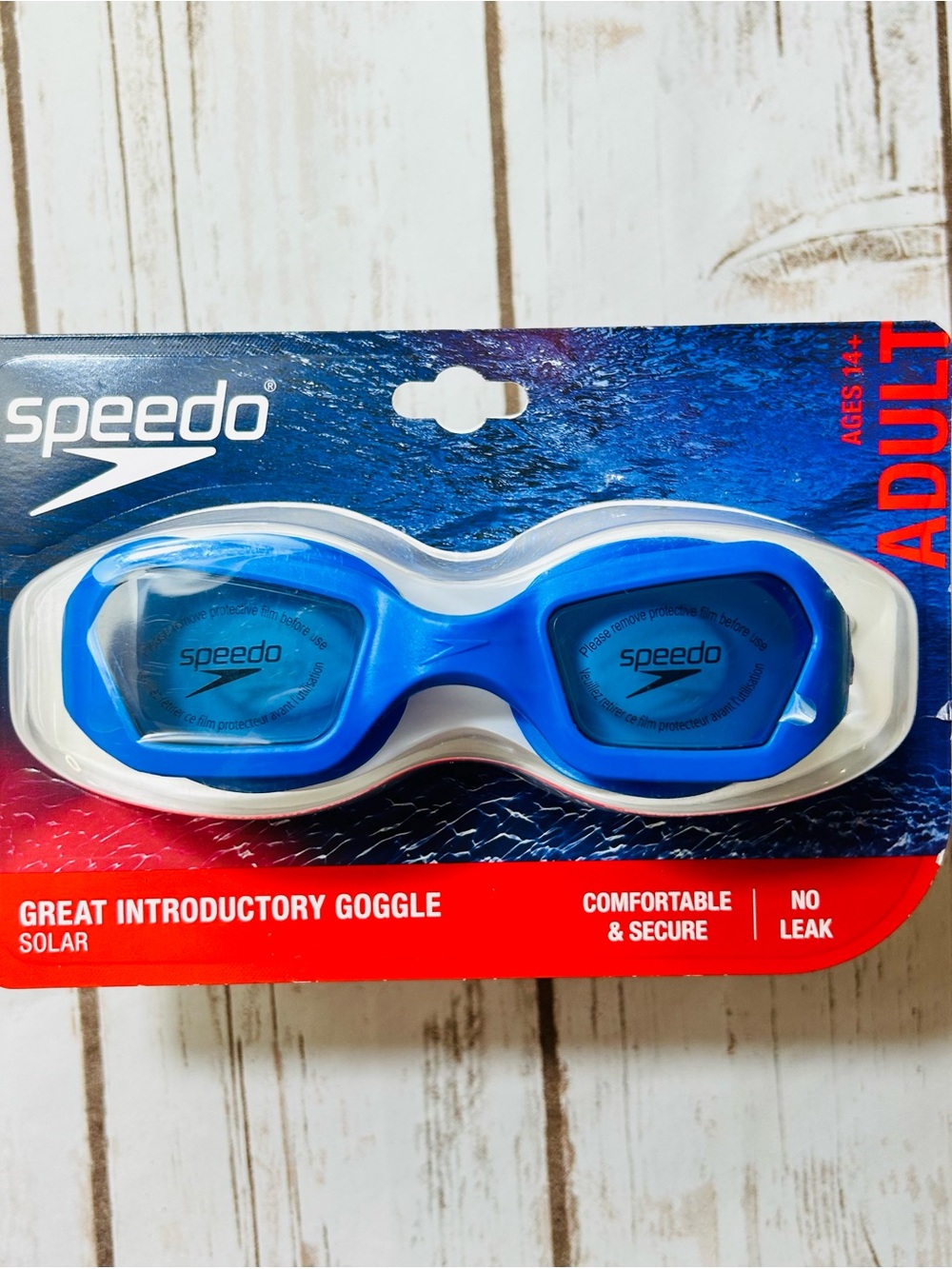 Speedo Adult Swim Goggles Cobalt Blue Anti Fog UV Protection No Leak